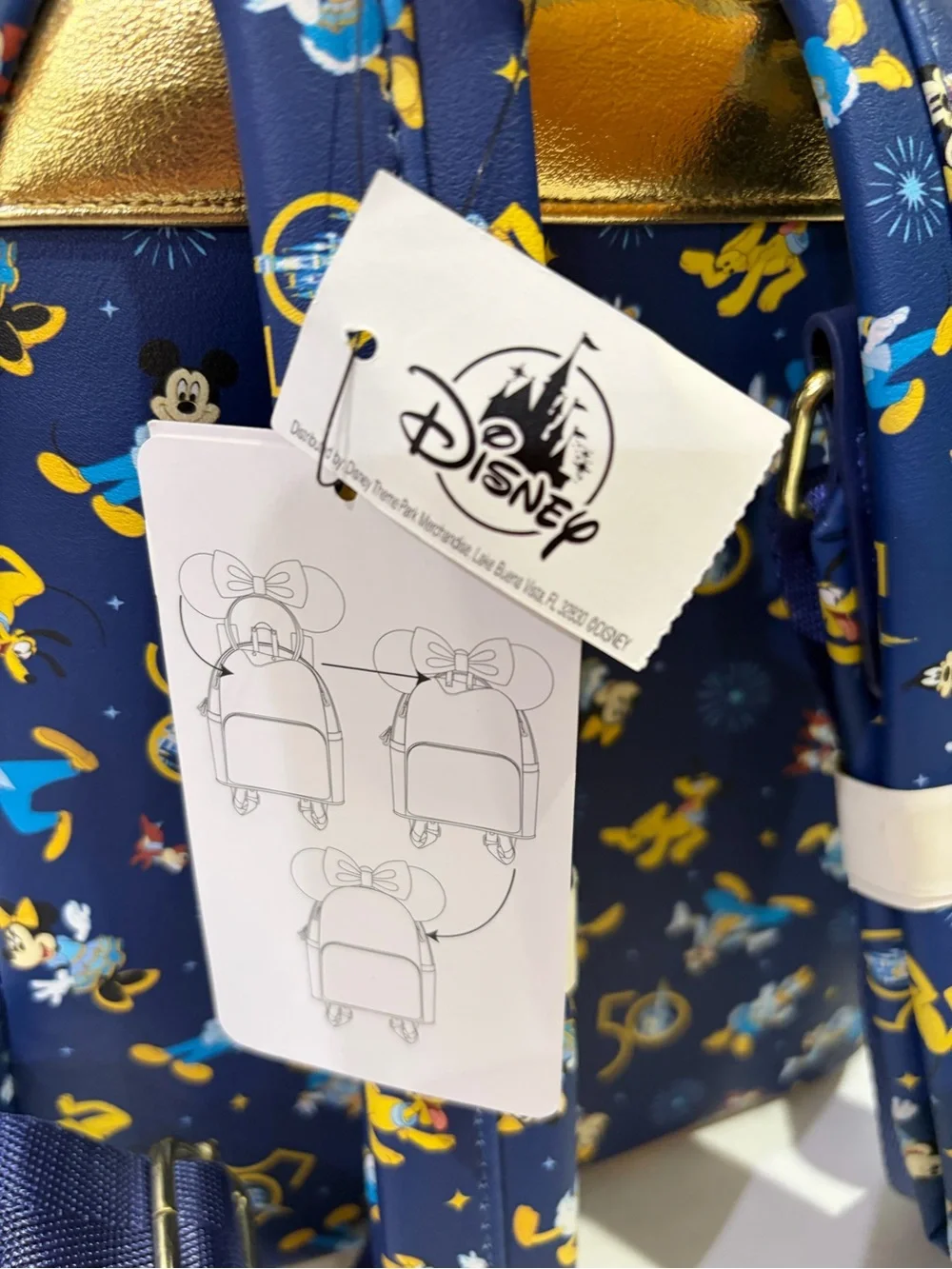 Walt Disney 50th Anniversary Loungefly Backpack NWT